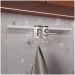 Полка на рейлинг Домачи Феррара D21347 с крючками, белый муар, D21347, Domaci