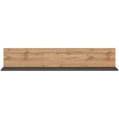 Полка Диво Кострома 140x25х25 см дуб вотан, антрацит, Kos25/140PN, Diwo