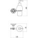 Дозатор для жидкого мыла Savol (Савол) с держателем хром S-005831A