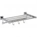 Полка для полотенец Savol (Савол) 40 см, 3 крючка хром S-409544