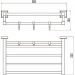 Полка для полотенец Savol (Савол) 40 см, 3 крючка хром S-409544