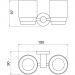Держатель двух стаканов Savol S-005668H, черный
