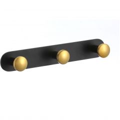 Планка с крючками (3 крючка) Savol S-002173HB, черный/золото