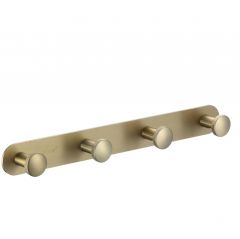 Планка с крючками (4 крючка) Savol S-002174C, матовое золото