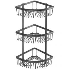 Полка решетка угловая тройная Savol S-Q5854-3, графит