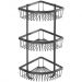 Полка решетка угловая тройная Savol S-Q5854-3, графит