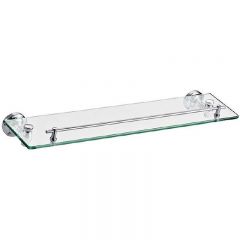 Стеклянная полка Ceramalux (Керамалюкс) Bianco 52011, хром