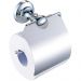 Держатель туалетной бумаги Ceramalux (Керамалюкс) Bianco 52007 с крышкой, хром