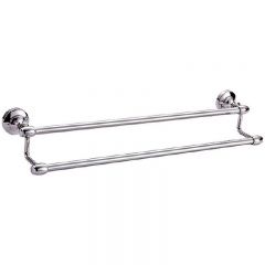 Полотенцедержатель Ceramalux (Керамалюкс) Bianco 52009 двойной, хром