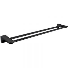 Полотенцедержатель Ceramalux (Керамалюкс) Monelli 70009A двойной, черный матовый