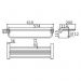Полка для полотенец Ceramalux (Керамалюкс) Monelli 70010, черный матовый