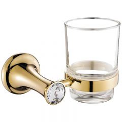 Стакан для зубных щеток Ceramalux (Керамалюкс) Valencia 88502G, золото