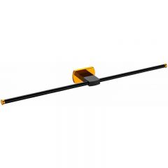 Полотенцедержатель Ceramalux (Керамалюкс) Azzuro 95608 двойной, черный,золото