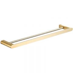 Полотенцедержатель Ceramalux (Керамалюкс) Florenzia 63109 двойной, золото матовое