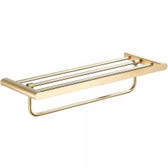 Полка для полотенец Ceramalux (Керамалюкс) Florenzia 63110, золото матовое