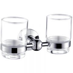 Стакан для зубных щеток Ceramalux (Керамалюкс) Caps 51303 двойной, хром