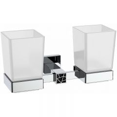 Стакан для зубных щеток Ceramalux (Керамалюкс) Venezia 88603-1 двойной, хром