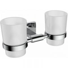 Стакан для зубных щеток Ceramalux (Керамалюкс) Gamma 12303 двойной, хром
