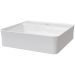 Накладная раковина Боччи Slim Line 1598-001-0126 45 глянцевая белая, квадратная, с 1 отверстием под смеситель, Bocchi