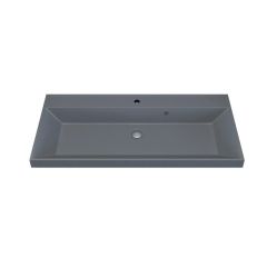 Раковина кварцевая для ванной Uperwood (Упервуд) Classic Quartz, 100 см, серый матовый, бетон 293020633