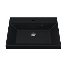 Раковина кварцевая для ванной Uperwood (Упервуд) Classic Quartz, 60 см, черный матовый, уголь 291030002