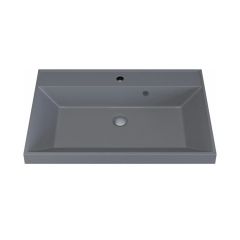 Раковина кварцевая для ванной Uperwood (Упервуд) Classic Quartz, 70 см, серый матовый, бетон 291030004