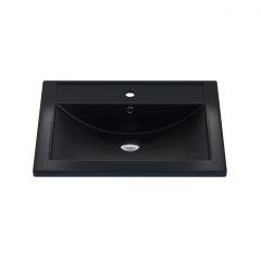 Раковина кварцевая для ванной Uperwood (Упервуд) Foster Quartz, 60 см, черный матовый, уголь 291030053
