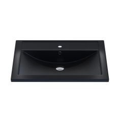 Раковина кварцевая для ванной Uperwood (Упервуд) Foster Quartz, 70 см, черный матовый, космос 291030035