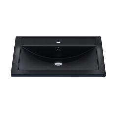 Раковина кварцевая для ванной Uperwood (Упервуд) Foster Quartz, 70 см, черный матовый, уголь 291030034
