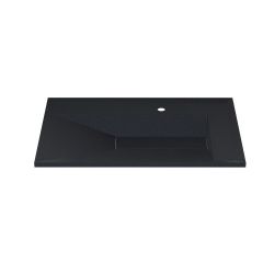 Раковина кварцевая для ванной Uperwood (Упервуд) Lotus Quartz, 80 см, черный матовый, космос 29192032