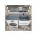 Раковина над стиральной машиной Uperwood (Упервуд) Cosmos Quartz, 120 см, левая, серый шелк RCosmos120LS