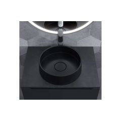 Раковина для ванной накладная кварцевая Uperwood (Упервуд) Tanos Quartz, 35 см, круглая, космос RTanosQuartz35K