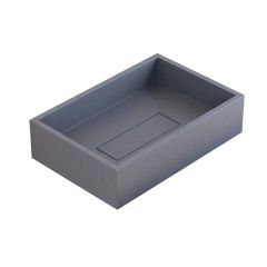 Раковина для ванной накладная Uperwood (Упервуд) Angkor, 60x40 см, прямоугольная, графит 291020219
