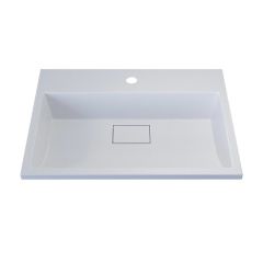 Раковина для ванной полувстраиваемая Uperwood (Упервуд) Barsa, 50 см, прямоугольная, белый 2901120345