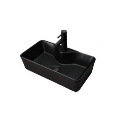 Раковина накладная Gid Geomtrico 55x31x14см, Bm9092 53353, черный матовый