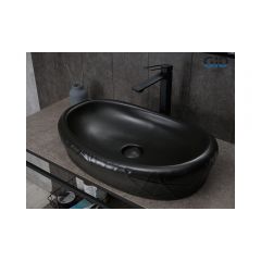 Раковина накладная Gid Creativo 60x39x13.5см, Bm777 53357, черный матовый