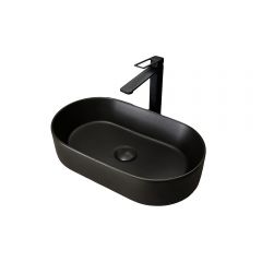 Раковина накладная Gid Lago 52.5x30.5x11.5см, N9020bg 53379, черный графит