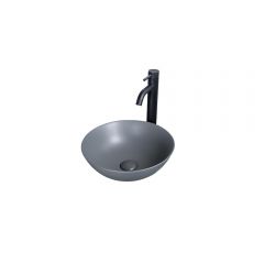 Раковина накладная Gid Esfera 36x36x14см, 9081gnm 53404, серый матовый
