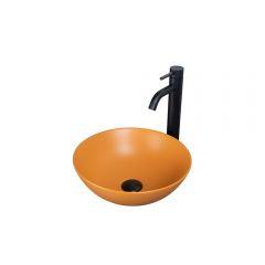 Раковина накладная Gid Esfera 36x36x14см, 9081orm 53405, оранжевый матовый