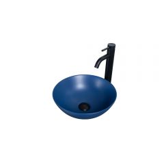 Раковина накладная Gid Esfera 36x36x14см, 9081bum 53401, синий матовый