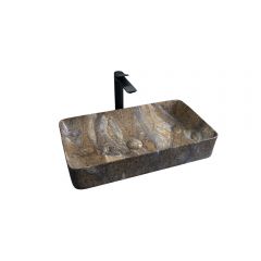 Раковина накладная Gid Geomtrico 60x34x11см, Mnc396T 54475, под камень глянцевый
