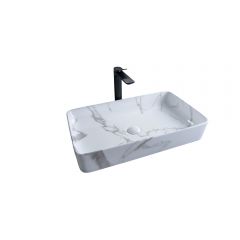 Раковина накладная Gid Geomtrico 60x34x11см, Mnc396C 54476, под камень глянцевый