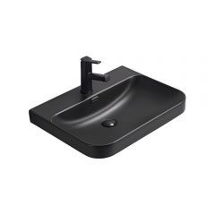 Раковина встраиваемая сверху Gid Integrado 61x46.5x16см, Bm9560s 72210, черный матовый