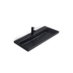 Раковина встраиваемая сверху Gid Integrado 101x46.5x15см, Bm5510s 7224, черный матовый