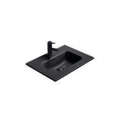 Раковина встраиваемая сверху Gid Integrado 61x46.5x17см, Bm9060s 7228, черный матовый