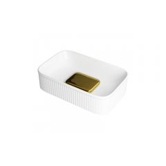 Раковина накладная RoxenBath (РоксенБаз) Pablo Gold 560х350х140 мм, 570205, белый