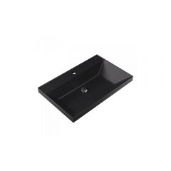 Раковина встраиваемая сверху RoxenBath (РоксенБаз) Mila 70 black 700х450х140 мм, 3001170-B, черный
