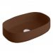 Раковина Artceram (Арткерам) Cognac 55x35 см, накладная, без отверстий, без перелива, цвет: marrone cocoa COL003 39 00