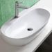 Раковина Azzurra Elegance Circle накладная, 70x42xH14 см, 1 отверстие, без перелива, цвет: Bianco lucido ELLA070420CMBI/(ECI70M bi)*1