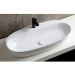 Раковина Azzurra Elegance Circle накладная, 90x44xH14 см, 1 отверстие, без перелива, цвет: Bianco lucido ELLA090440CMBI/(ECI90M bi)*1
